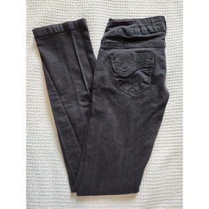 TRF Denim Rules Black Jeans Pants Slim Straight Egypt Made Womens Size 4